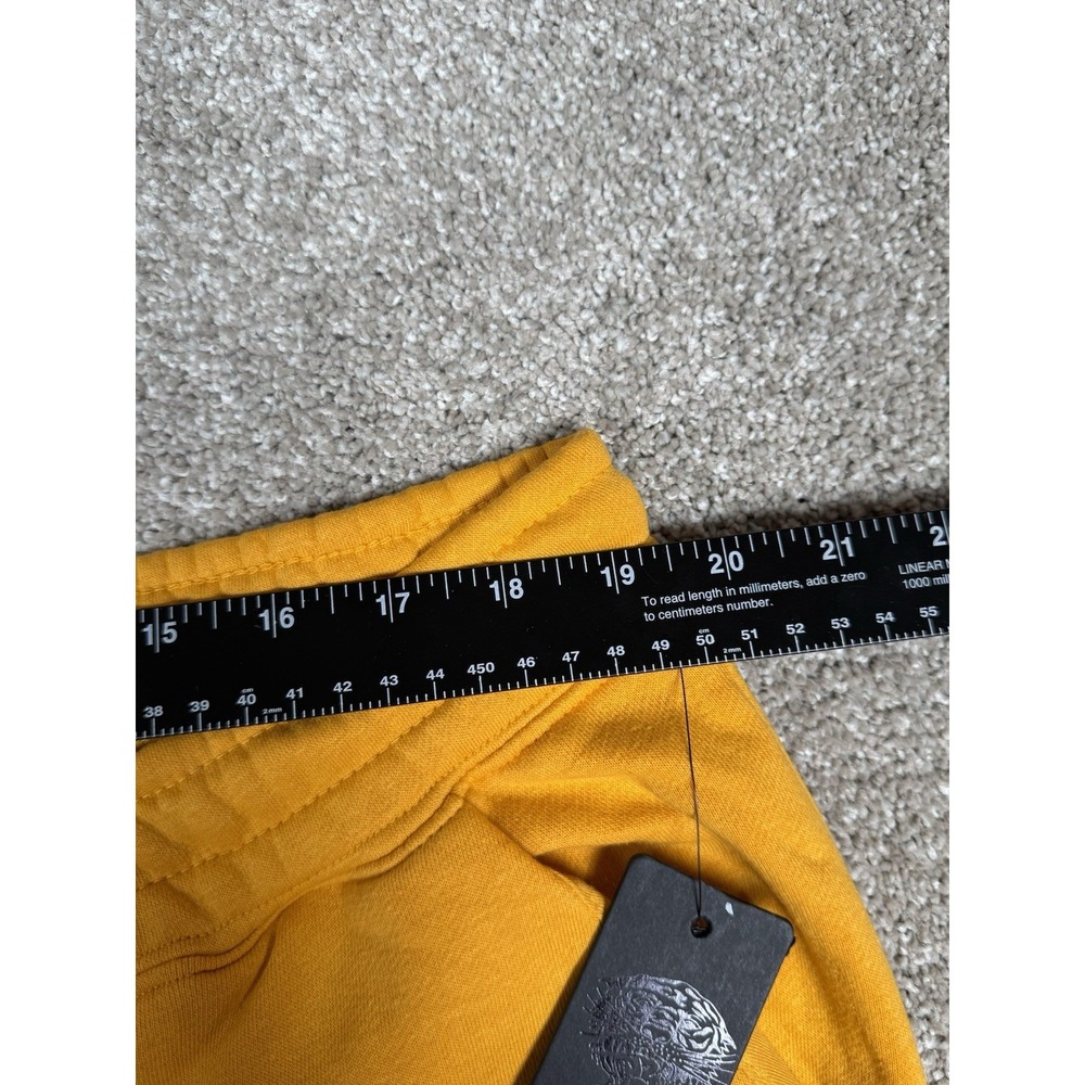 Ed Hardy Mustard Yellow Wide Leg Sweatpants with Butterfly Graphics - Picture 9 of 10